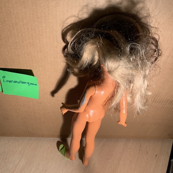 Rare Vintage IDEAL TUESDAY TAYLOR DOLL (?) Blonde/Black Hair Head w defects!🚩 - Picture 15 of 17